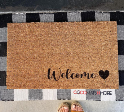Step into a Cozy Home: Introducing the Welcome Heart Coco Mat