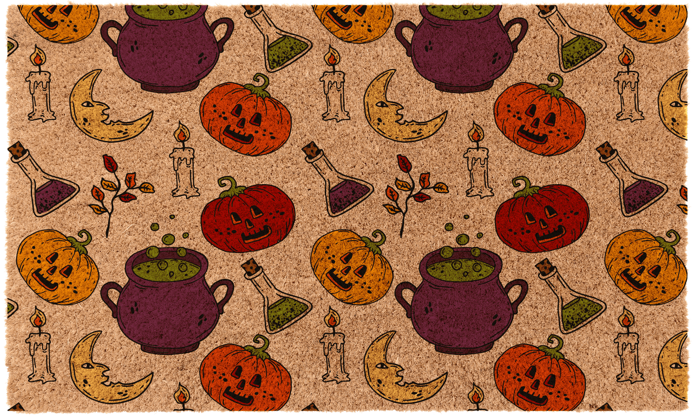 Halloween Pattern Cauldron | Coco Mats N More