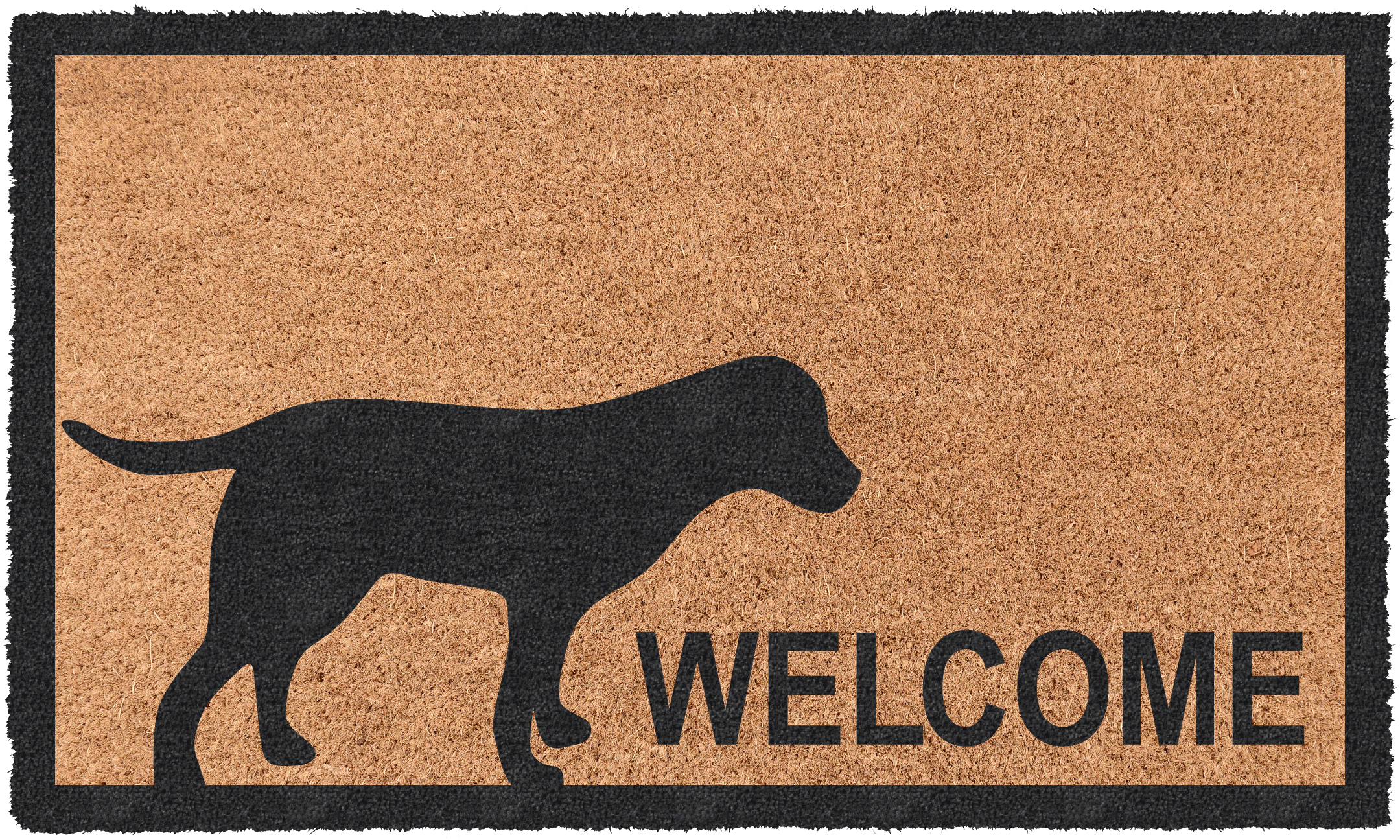 Labrador Welcome Vinyl Coir Doormat Coco Mats N More
