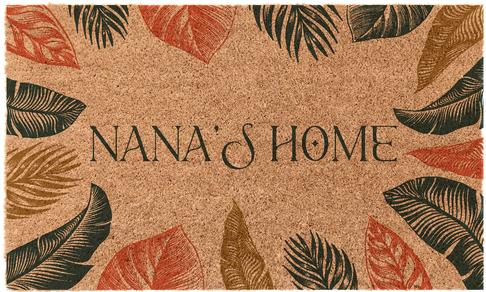 Tropical Border Personalized Coco Mats N More
