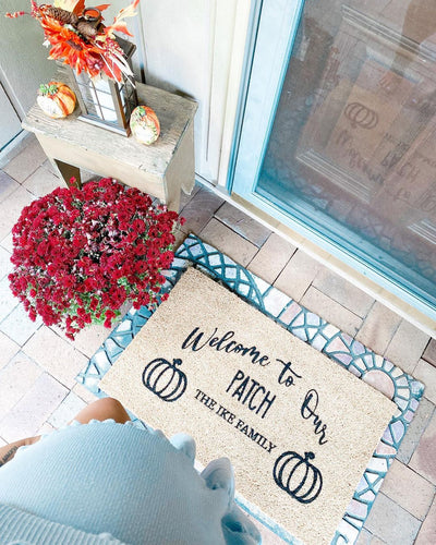 Welcome to Our Patch Personalized Doormat | Coco Mats N More