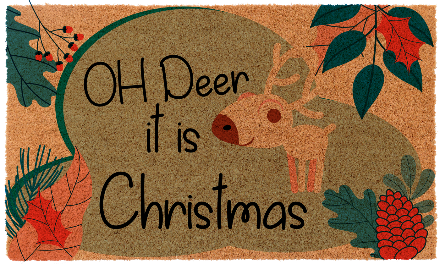 Oh Deer It Is Christmas | Coco Mats N More