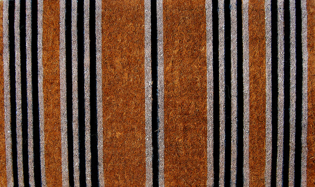 Black Stripes Handwoven Coco Doormat