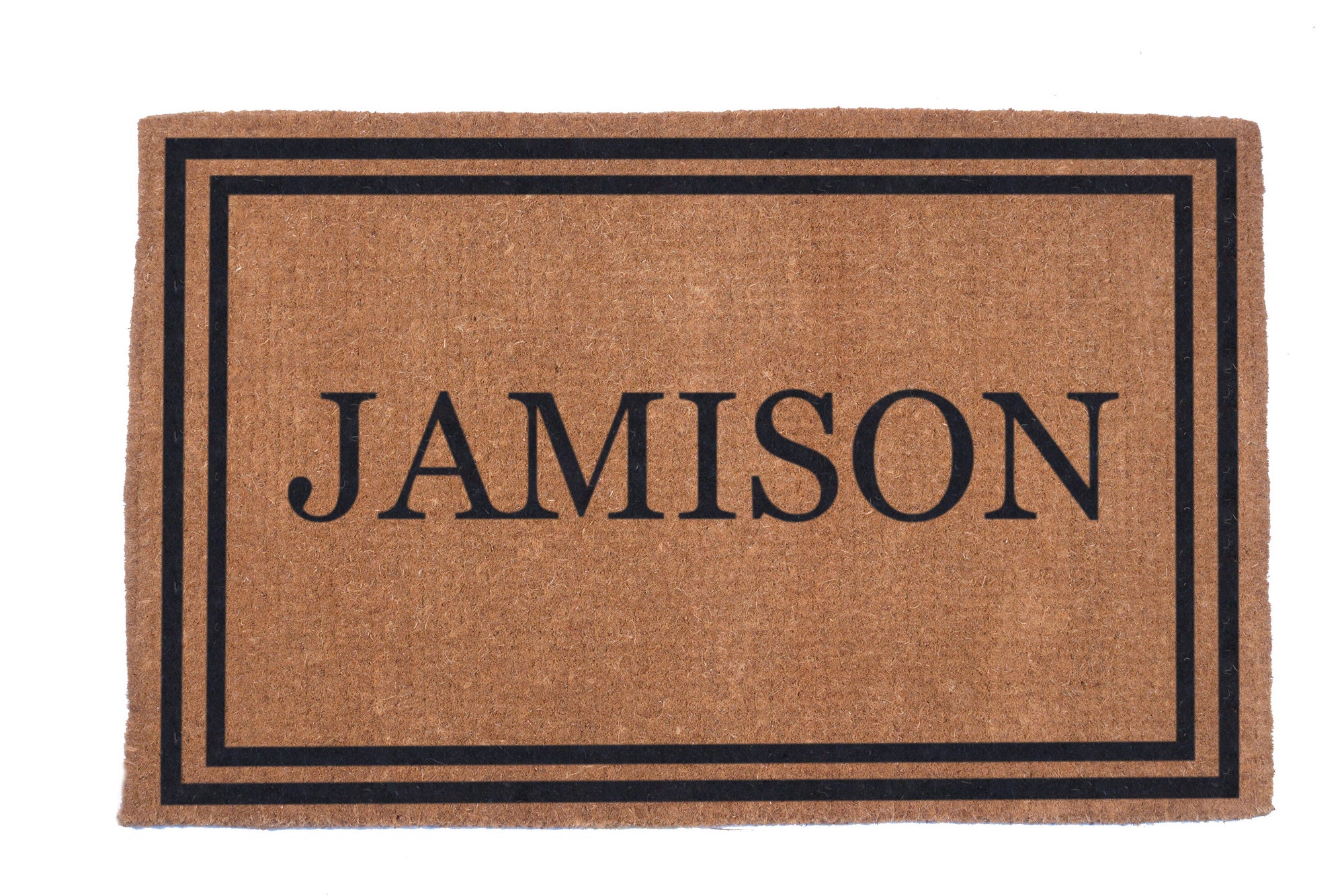 Double Border Personalized Coco Coir Doormat