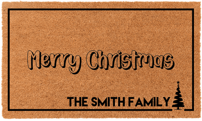 Personalized Christmas Tree Doormat | Coco Mats N More
