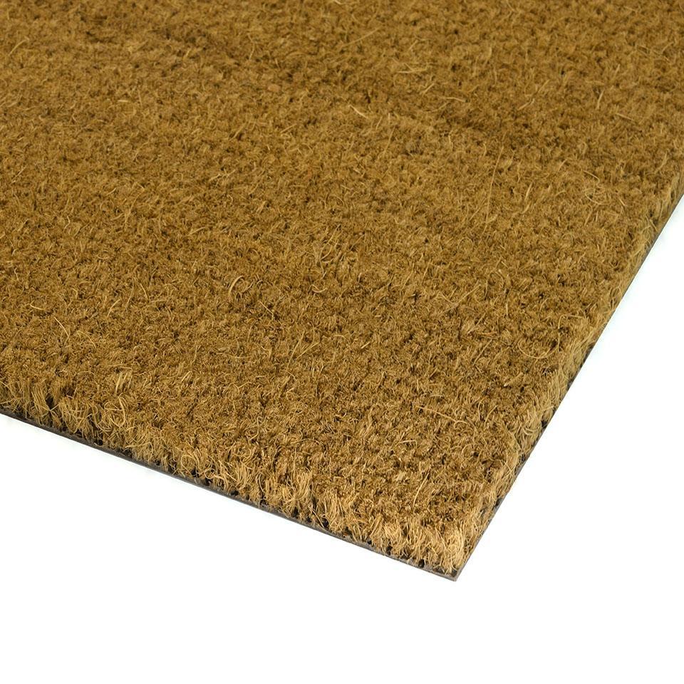 PLUS Haven Coco Coir Door Mat with Heavy Duty Backing, Natural