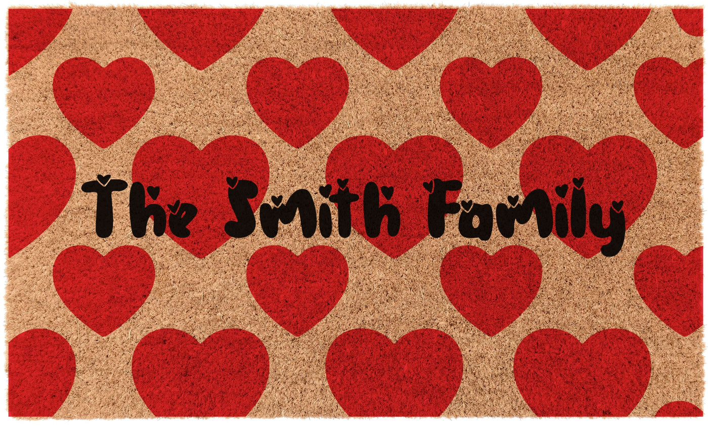 Heart Pattern Personalized | Coco Mats N More