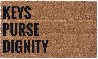 Keys Purse Dignity Vinyl Coir Doormat