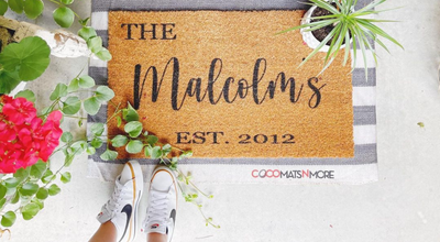A Warm Welcome Starts at Your Door with Classic Personalized Doormats