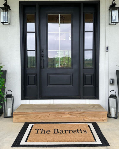 Plain Text Personalized Doormats | Coco Mats N More