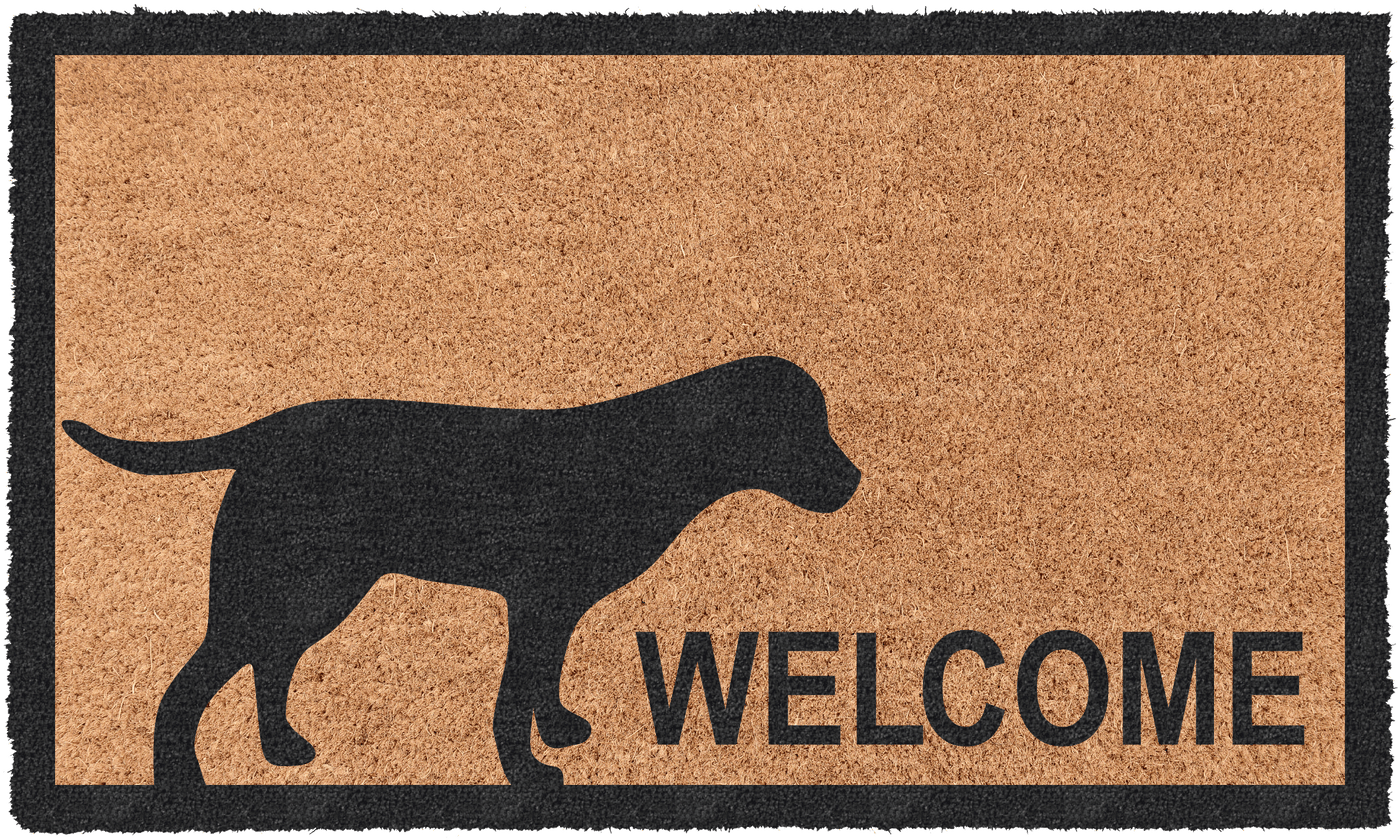 Labrador Welcome Vinyl Coir Doormat | Coco Mats N More