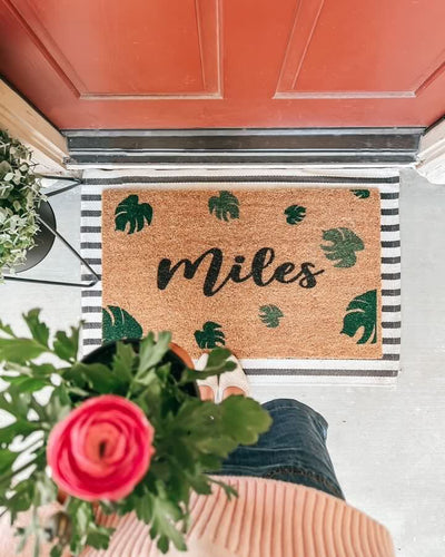 Spring Leaves Personalized | Coco Mats N More