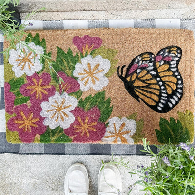 Butterfly Garden Coco Doormat | Coco Mats N More