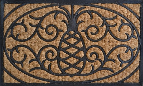 Pineapple Non Brush Rubber Coir Doormat