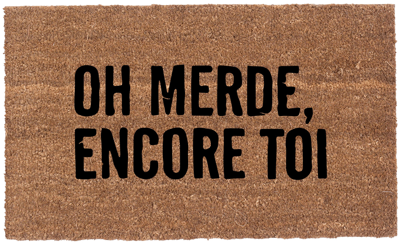 Oh Merde Encore Toi Vinyl Coir Doormat | Coco Mats N More