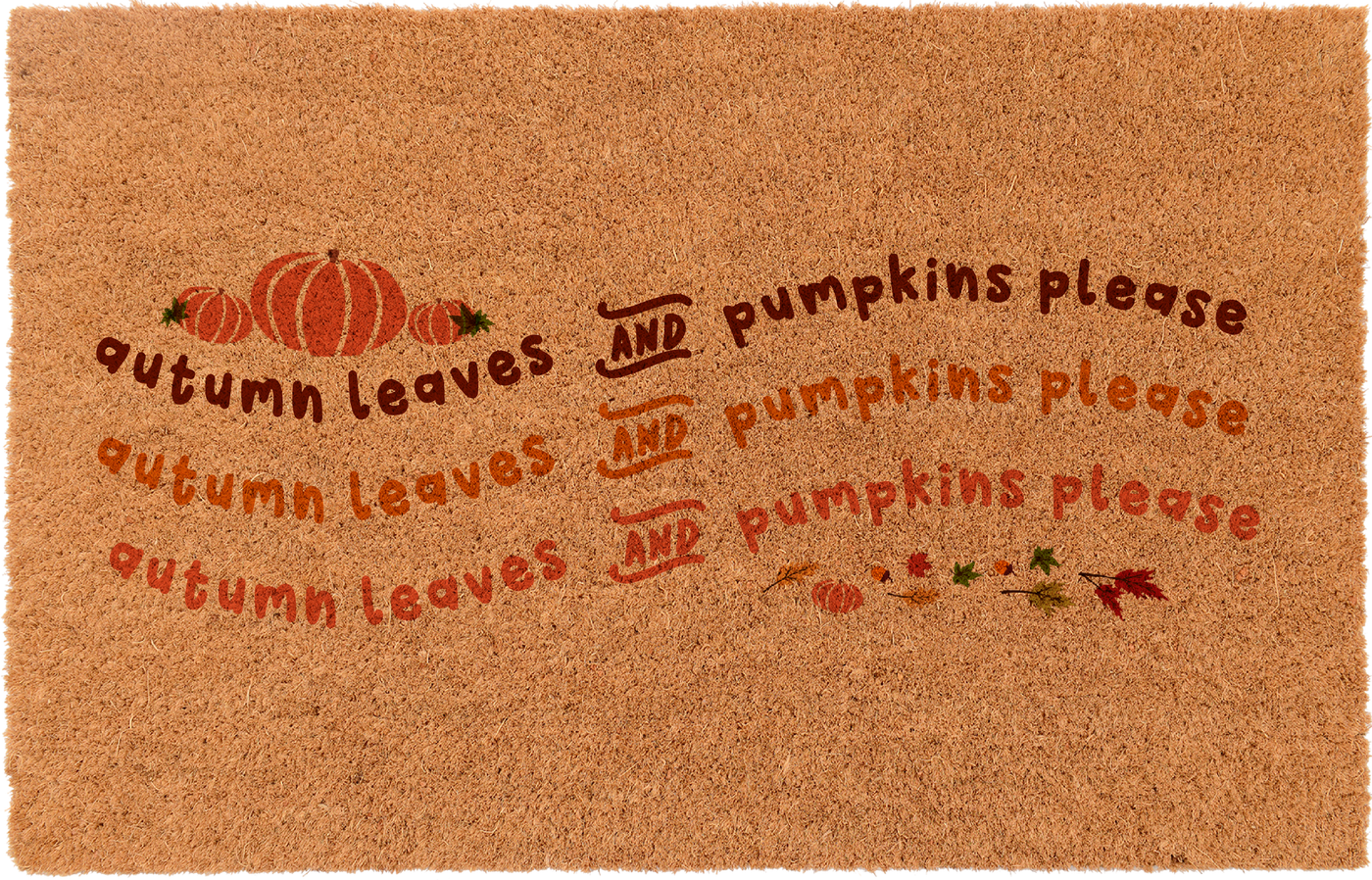 Autumn Leaves And Pumpkin Please | Coco Mats N More