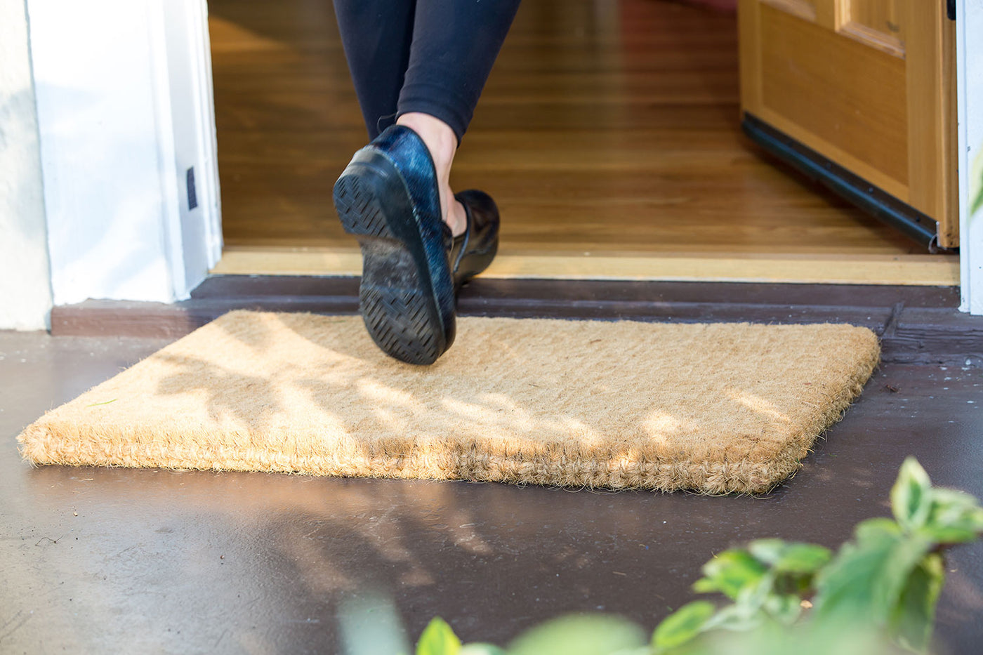 Check Please Extra-Thick Handwoven Coconut Fiber Doormat - Entryways