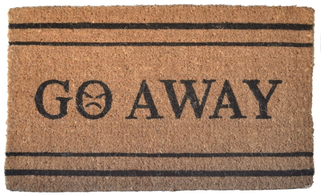 Go Away Vinyl Coir Doormat