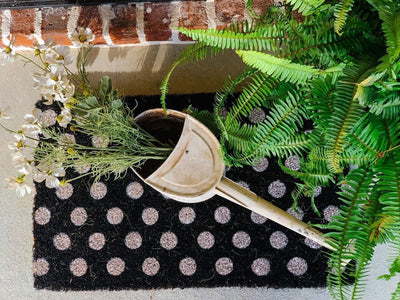 Polka Dots Handwoven Coco Doormat | Coco Mats N More