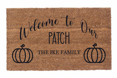 Welcome to Our Patch Personalized Doormat