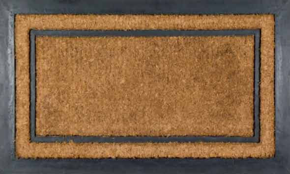 York Rectangular Rubber Coir Doormat