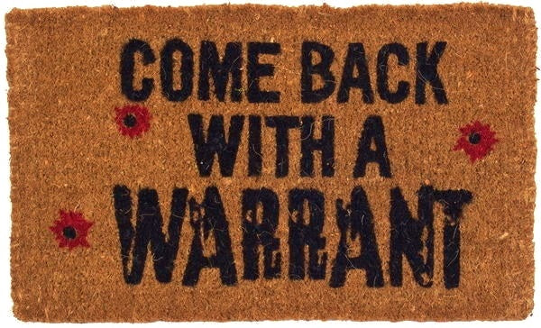 Come Back with a Warrant Coco Doormat