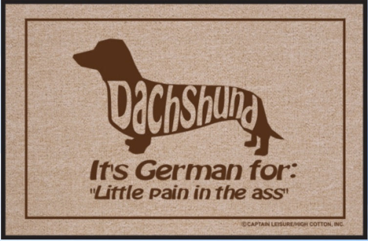 Pain in the Ass Dachshund Olefin Doormat