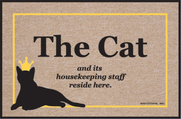 Cat and Housekeeping Staff Olefin Doormat