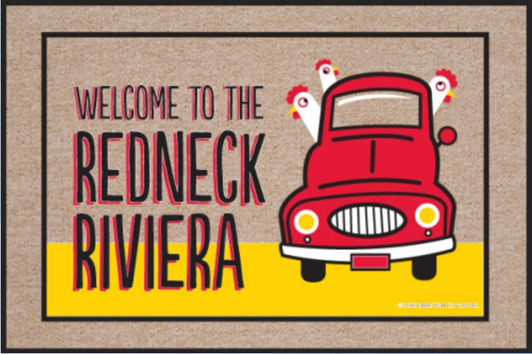 Welcome to Red Neck Riviera Olefin Doormat