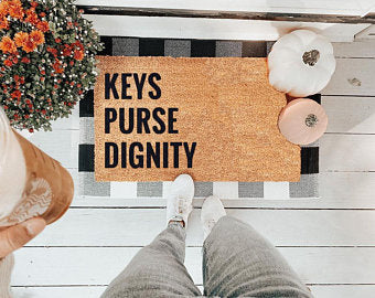 Keys Purse Dignity Vinyl Coir Doormat