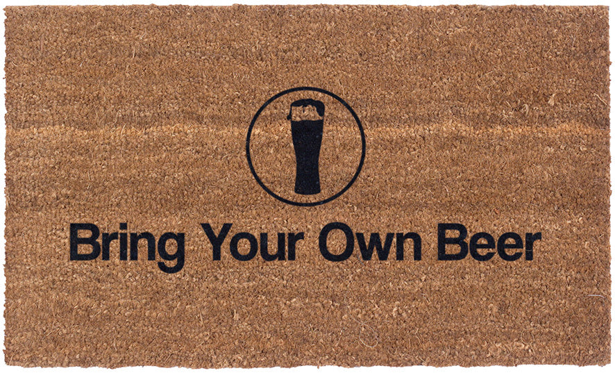 Bring Your Own Beer Vinyl Coir Doormat