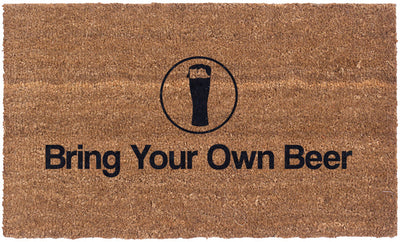 Bring Your Own Beer Vinyl Coir Doormat