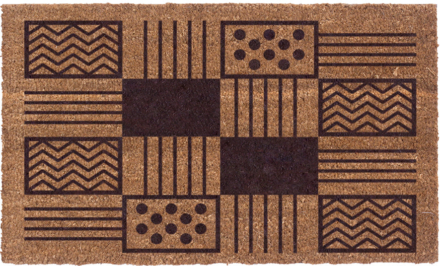 Multi Pattern Vinyl Coir Doormat