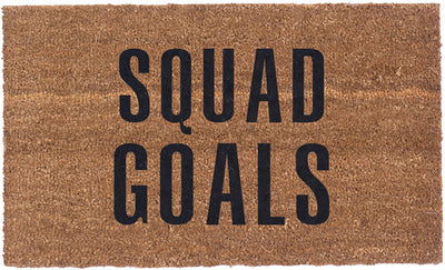 Squad Goals Vinyl Coir Doormat