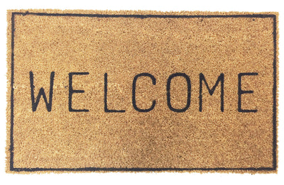 Welcome with Border Vinyl Coir Doormat
