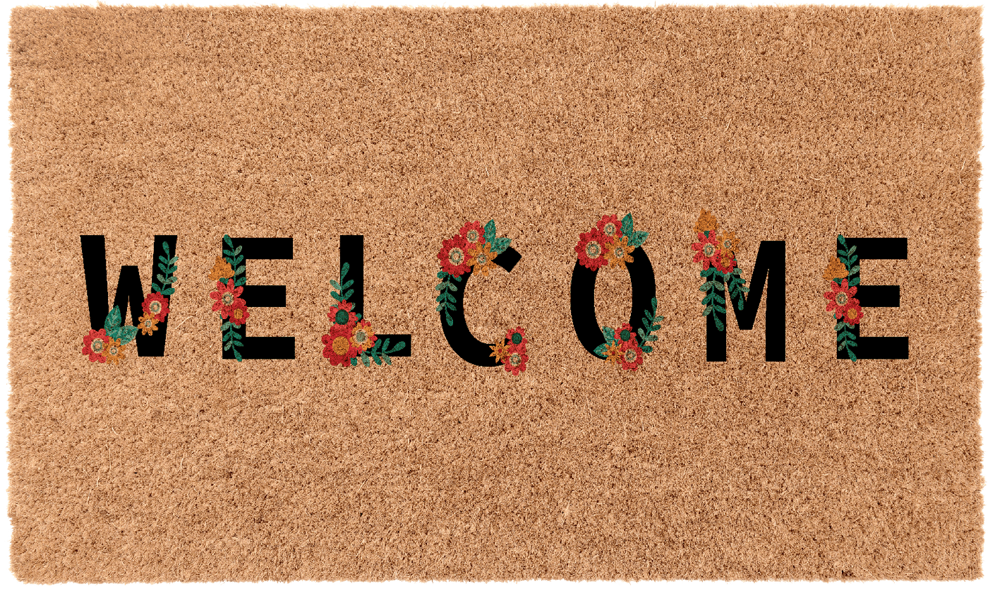Welcome Spring Flowers | Coco Mats N More